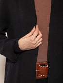 Casaco alongado em algodão com bolsos e mangas de cava quadrada Biamar