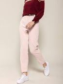 Calça reta em veludo com bolsos Biamar