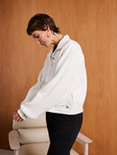 Casaco de moletom com mangas bufantes em tricô, bolsos e botões de metal Biamar