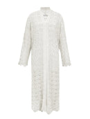 Casaco alongado em algodão com trama vazada Biamar