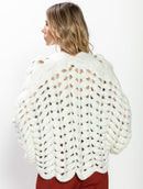 Casaco em ponto bolha com fechamento em botão Biamar