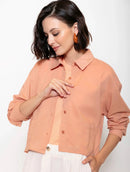 Camisa mullet em algodão com botões e mangas de cava posta Biamar