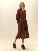 Casaco alongado em algodão com trama vazada Biamar