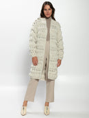 Casaco alongado em ponto bolha com mangas de cava quadrada Biamar