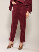 Calça reta em veludo com bolsos Biamar