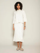 Saia envelope em algodão com trama detalhada Biamar