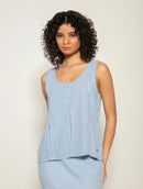 Regata em viscolinho com detalhe vazado Biamar