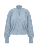 Casaco em algodão com pontos vazados e mangas de cava quadrada Biamar