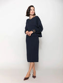 Blusa em algodão com tecimento em tranças, gola canoa e mangas de cava quadrada Biamar