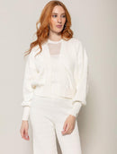 Casaco em algodão com textura e mangas de cava quadrada Biamar