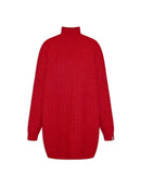 Vestido de gola média com mangas de cava raglan aBenção