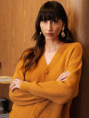 Casaco em fio pluma com padronagem poá e mangas de cava quadrada Biamar