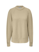 Blusa em fio pluma com gola redonda e mangas de cava raglan Biamar