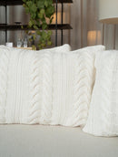 Capa em algodão para travesseiro com tecimento em tranças Biamar Home