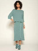 Saia envelope em algodão com trama detalhada Biamar