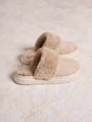 Pantufa oslo em algodão com pele fake e solado elevado Biamar