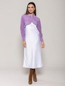 Jaqueta cropped em algodão com botões e mangas de cava posta Urbanity