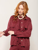 Casaco em algodão com bolsos, botões e mangas de cava quadrada Biamar