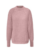 Blusa alongada com gola redonda, bolsos e mangas de cava raglan Biamar