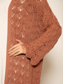 Casaco alongado em algodão com trama vazada Biamar