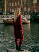 Casaco alongado vazado com mangas de cava quadrada e sem fechamento frontal Biamar