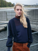 Casaco em algodão com textura e mangas de cava quadrada Biamar