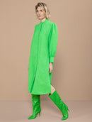 Vestido midi com botões e mangas bufantes Urbanity