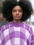 Capa mullet em padronagem geométrica com gola média Urbanity