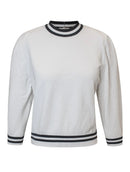 Blusa meia manga com listras em contraste Biamar