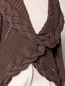 Casaco em algodão com detalhe em tranças e mangas de cava posta Urbanity