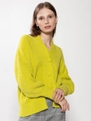 Casaco canelado com botões, bolsos e mangas de cava quadrada Biamar