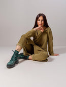 Coturno new york de cano médio e solado tratorado Biamar