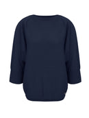 Blusa em algodão com detalhes em ponto pipoca e gola redonda Biamar