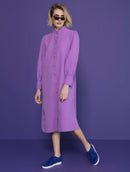 Vestido midi com botões e mangas bufantes Urbanity