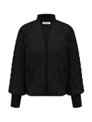 Casaco com tecimento em tranças e mangas de cava raglan Biamar