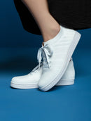 Tênis floripa em malha com textura, cadarço e solado baixo Biamar