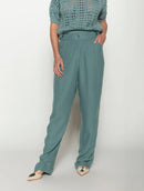 Calça reta com bolsos e botões Biamar