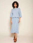 Saia envelope em algodão com trama detalhada Biamar