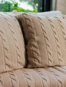 Capa de almofada em algodão com tecimento em tranças e zíper Biamar Home