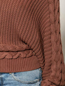 Blusa em algodão com detalhes em tranças e gola canoa Biamar