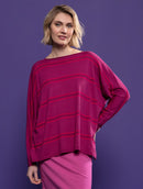 Blusa oversized com gola redonda Urbanity