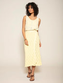 Saia envelope em algodão com trama detalhada Biamar