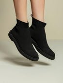 Bota London em malha de cano e solado baixo Biamar