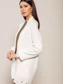 Casaco alongado em algodão com bolsos e mangas de cava quadrada Biamar