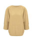 Blusa em algodão com detalhes em ponto pipoca e gola redonda Biamar