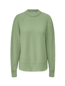 Blusa em fio pluma com gola redonda e mangas de cava raglan Biamar