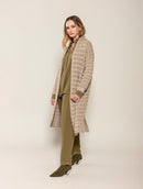 Casaco alongado em ponto bombom com punho e mangas de cava quadrada Biamar