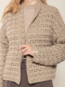 Casaco em ponto bombom com mangas de cava quadrada Biamar