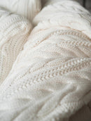 Manta em algodão para sofá com tecimento em tranças Biamar home