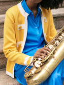 Casaco com listras em contraste e mangas de cava posta Urbanity